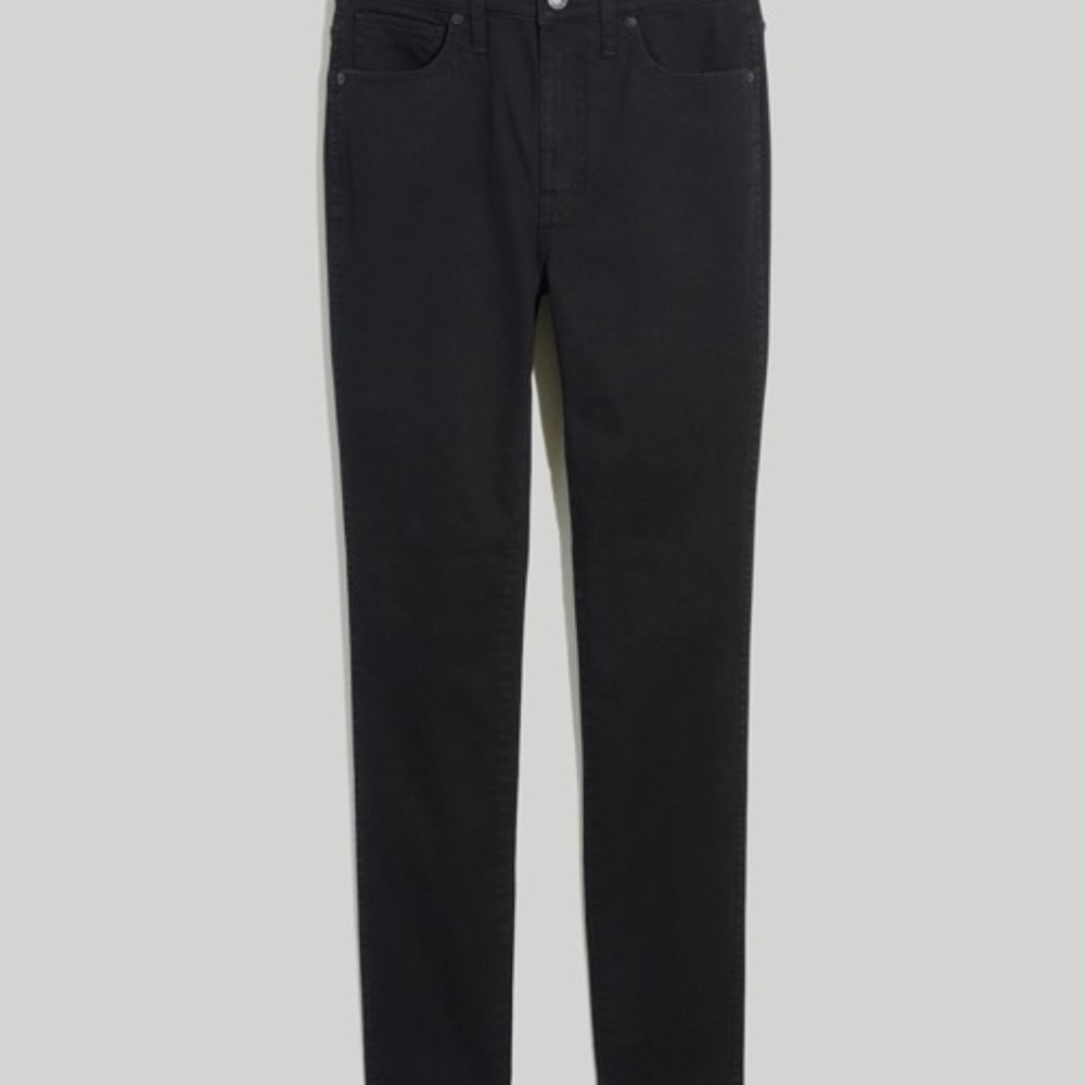 Madewell 10" High Rise Skinny Jeans Black Wash Women's Size 28 Pre-Loved